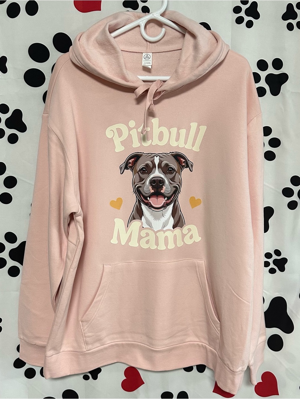 Pitbull Mama Graphic Pullover Hoodie -  NWT/NIP